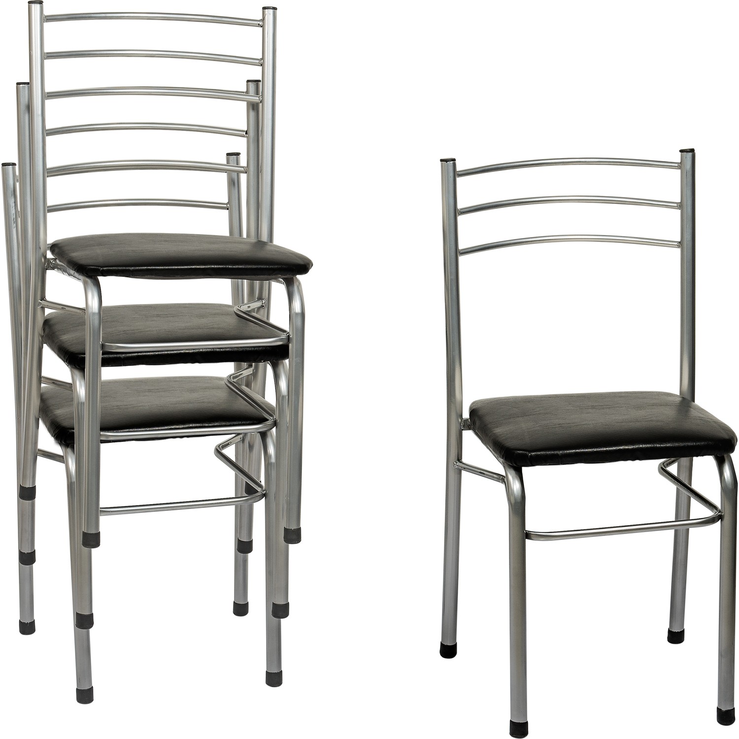 Sinem Kalın Profil Dayanıklı Metal Sandalye 4�lü Takım SNBLK Fiyatı