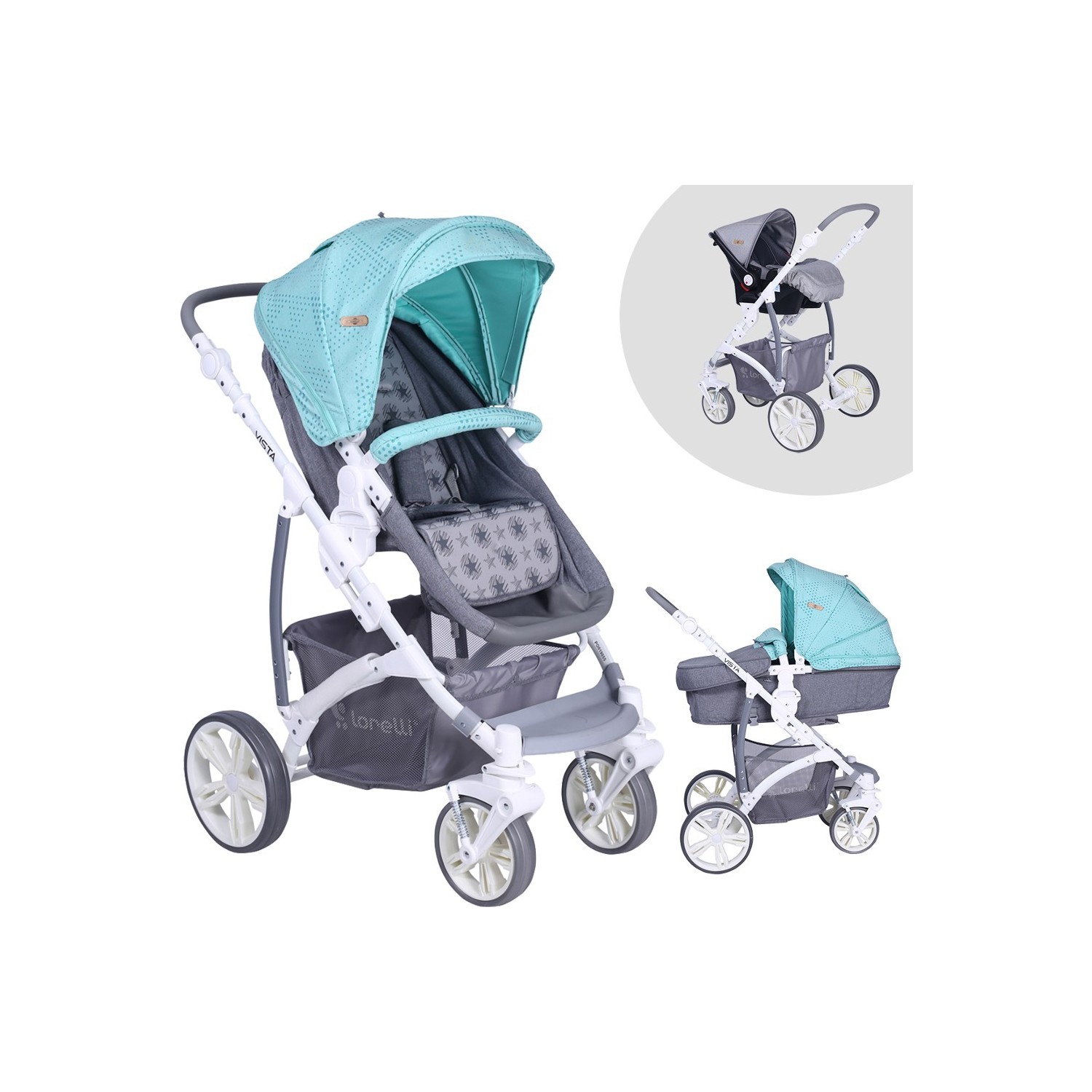 Lorelli Vista Green Grey Travel Sistem Bebek Arabası Fiyatı