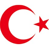 Türk Bayrağı Oto Sticker - 10x8 cm