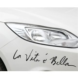 Hayat Güzeldir, La vita e Bella - Oto Sticker 20x4 cm Siyah