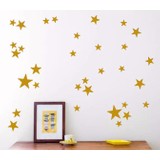 Decolihgt Gold Sarı Yıldız Yağmuru Sticker