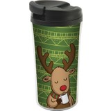 Allmug İç-Dış Plastik Termos- Reindeer And Coffee Mug