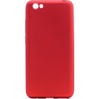 Case 4U Vestel Venüs E3 Kılıf Ultra İnce Mat Silikon Kırmızı