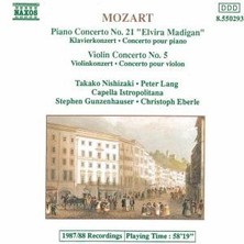 Mozart - Piano Concerto No. 21 - Violin Concerto No. 5 (Cd)