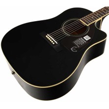 Epiphone J-45EC Studio - Solid Top Fishman Presys-II Elektro Akustik Gitar (Ebony)