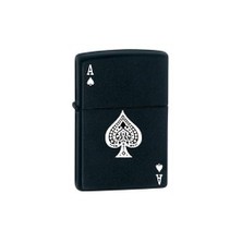 Zippo Ace Of Spades Çakmak Premium Tasarım Rüzgar Geçirmez Siyah Mat Malzeme ile Hediye Seçeneği