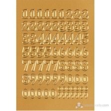 Varıo Rakam Etıket 0-9 12mm Altın