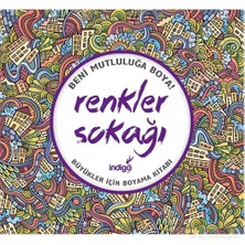 Renkler Sokağı (Büyükler İçin Boyama Kitabı)-Kolektif