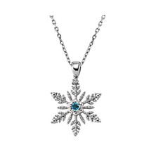Gizzaro 0.03  Karat Pırlanta 0.15 Karat Topaz Pırlanta Kar Kolye Gmy127