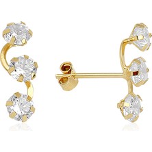 Altınsepeti Altın Üçlü Earcuff Modeli Küpe As129Kp