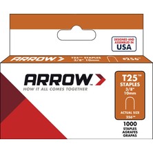 Arrow AR256 10mm 1000 Adet Profesyonel U Tipi Zımba Teli