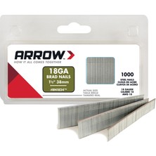 Arrow BN1824 38mm 1000 Adet Profesyonel Kesik Başlı Çivi