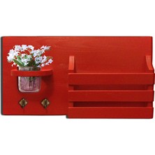 Frank Ray Ahşap Anahtarlık 50 X 27 Cm Kırmızı