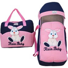 Dilebebe Mobil Peluş Tavşanlı 2'li Çanta Kundak Seti