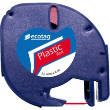 Ecotag Dymo Letratag Muadili Plastik Şerit Etiket 12 mm x 4 mt