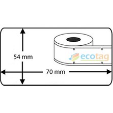 Ecotag Dymo Muadili Disket Etiketi 70 mm x 54 mm  320 Adet S0722440