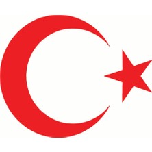 Türk Bayrağı Oto Sticker - 30x24 cm