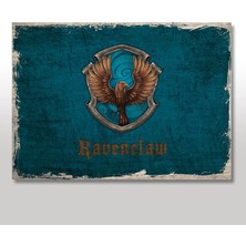 Cakasepetim Ahşap Tablo Harry Potter Ravenclaw Sebolü Mavi