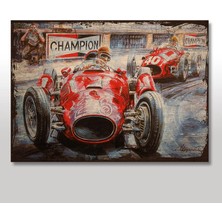 Cakasepetim Ahşap Tablo Eski Formula 1 F1 Yarışı