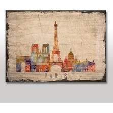 Cakasepetim Ahşap Tablo Minyatür Paris