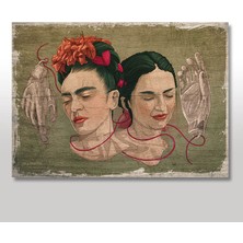 Cakasepetim Ahşap Tablo Eller Frida Kahlo