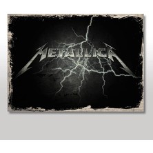 Cakasepetim Ahşap Tablo Metallica Logo