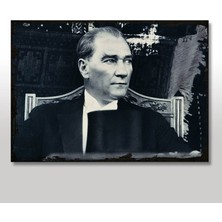 Cakasepetim Ahşap Tablo Mustafa Kemal Atatürk Fotoğrafı