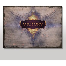 Cakasepetim Ahşap Tablo Victory Motorsiklet Logosu
