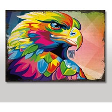 Cakasepetim Ahşap Tablo Boyalı Kartal