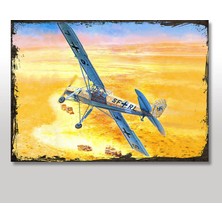 Cakasepetim Ahşap Tablo Tek Motorlu Tek Kanatlı Nazi Uçak