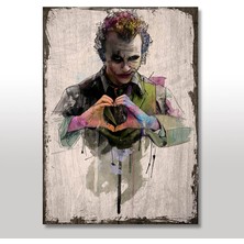 Cakasepetim Ahşap Tablo Joker Kalp Resmi