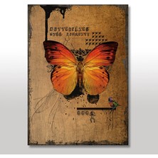 Cakasepetim Ahşap Tablo Butterflies kill Humanity Afişi