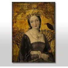 Tablomega Ahşap Tablo Kraliçe Ve Karakarga