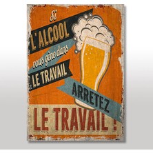 Cakasepetim Ahşap Tablo Seyhatte Alkol Partisi Afişi