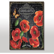 Cakasepetim Ahşap Tablo Gelincik Mektup Afişi