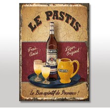 Cakasepetim Ahşap Tablo Le Pastis Menü Afişi