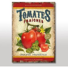 Cakasepetim Ahşap Tablo Dalından Koparılmış Domates Reklamı Şekilli