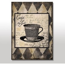 Cakasepetim Ahşap Tablo Cafe Au Lait