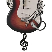 Gitar Sallanan Sarkaçlı Duvar Saati