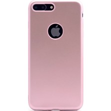 Gpack Apple iPhone 8 Plus Kılıf Premier Silikon Kılıf Bronz + Cam