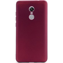 Gpack Xiaomi Redmi Note 4X Kılıf Premier Yumuşak Doku Silikon Bordo + Cam