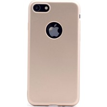 Gpack Apple iPhone 8 Kılıf Premier Silikon Kılıf Gold + Cam