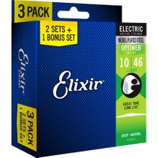 Elixir 16552 Optiweb Light 3'lü Elektro Gitar Teli (10-46)