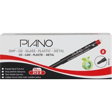 Piano Permanent Asetat Kalemi 10'lu Paket (212-S) Renk - Kirmizi