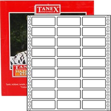 Tanex Yazıcı Etiketi Sürekli Form 20x55 mm Model TN-0011