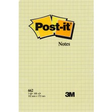 3M Post-It Not Kağıdı 102 x 152 mm Kanarya Sarısı 100 Yaprak (662)