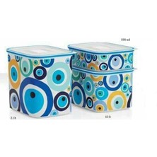 Tupperware Su Nazar Set 3'lü (Saklama Kabı) Hasgül