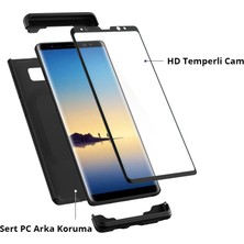 Spigen Samsung Galaxy Note 8 Kılıf Signature Thin Fit 360 Koruma Black (Cam Ekran Koruyuculu) - 587CS22098