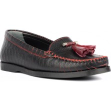 FootCourt Kadın Ayakkabısı Siyah-Kırmızı 39