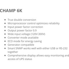 FSP Champ 6K 5400W 6000Va Online UPS Güç Kaynağı